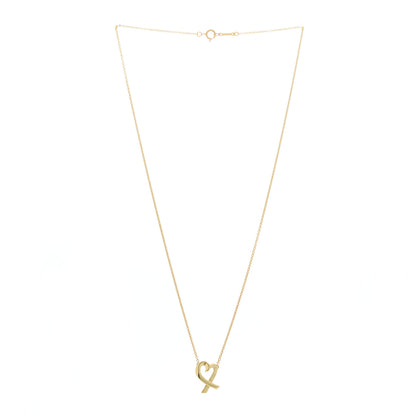 Tiffany 18K Yellow Gold Small Paloma Picasso Loving Heart Pendant Necklace 3 of 6