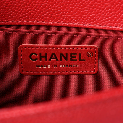 Chanel Caviar Quilted Small Boy Flap Red 6 of 11