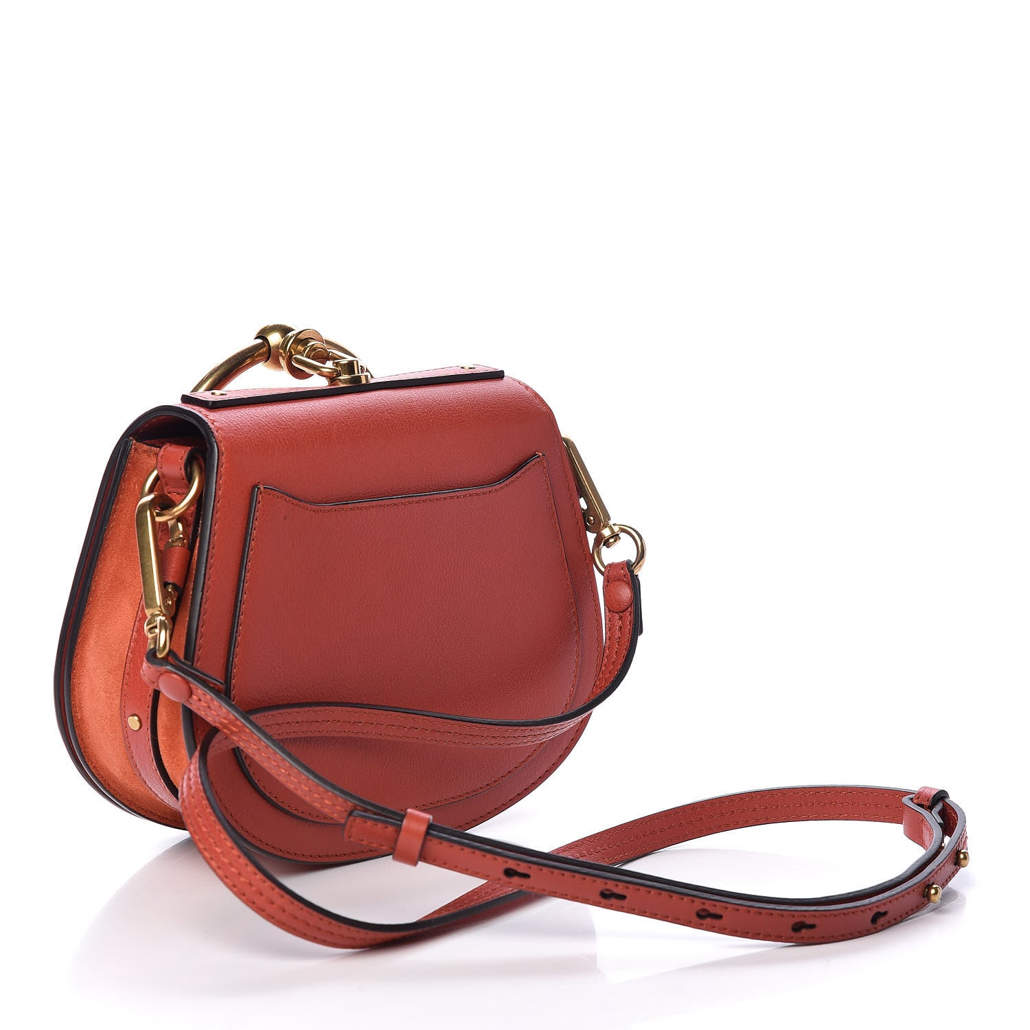 Chloe Calfskin Small Nile Bracelet Bag Earthy Red 3 of 9