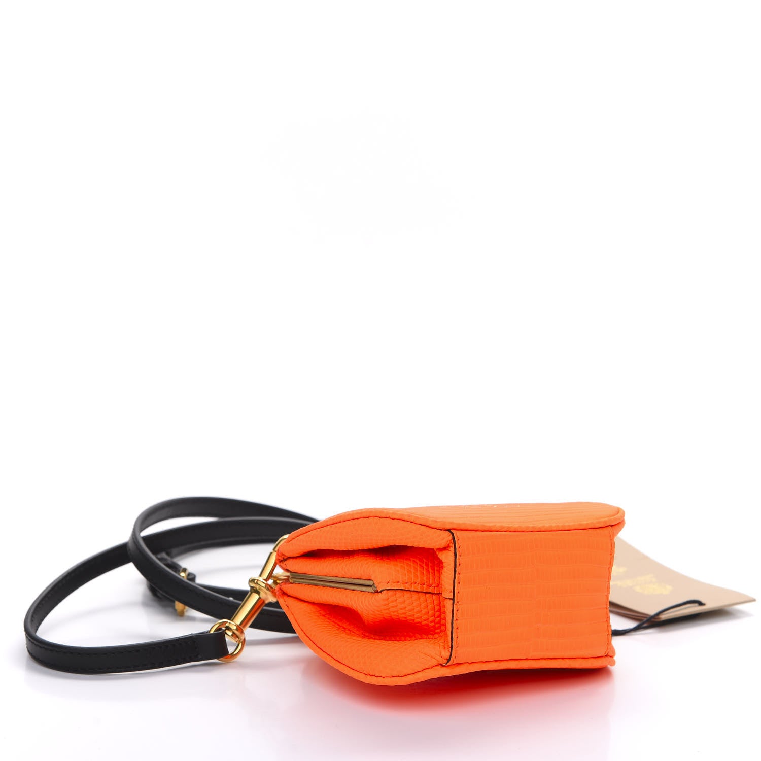 Burberry Lizard Mini Frame Bag Orange 3 of 10