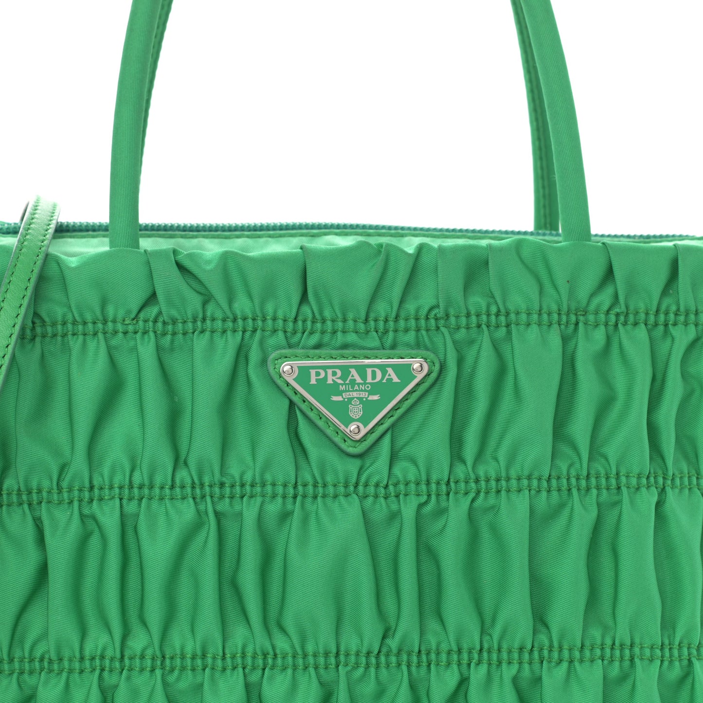 Tessuto Nylon Gaufre Tote Menta