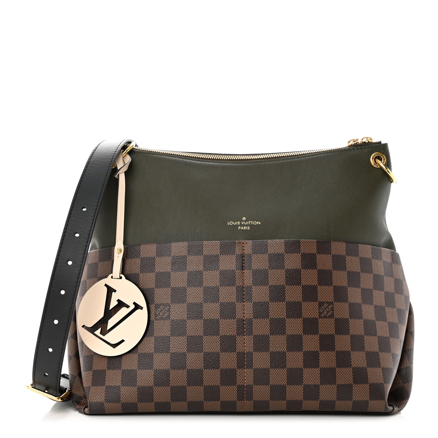 Damier Ebene Calfskin Maida Khaki