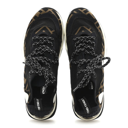 Fendi Technical Mesh Lycra FFreedom Patchwork Sneakers 38.5 Black Tobacco 2 of 9
