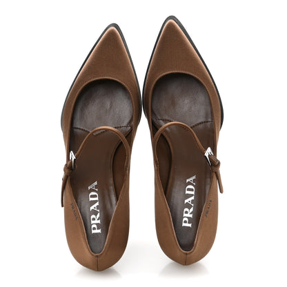 Prada Satin Mary Jane Pumps 36 Tobacco 2 of 11