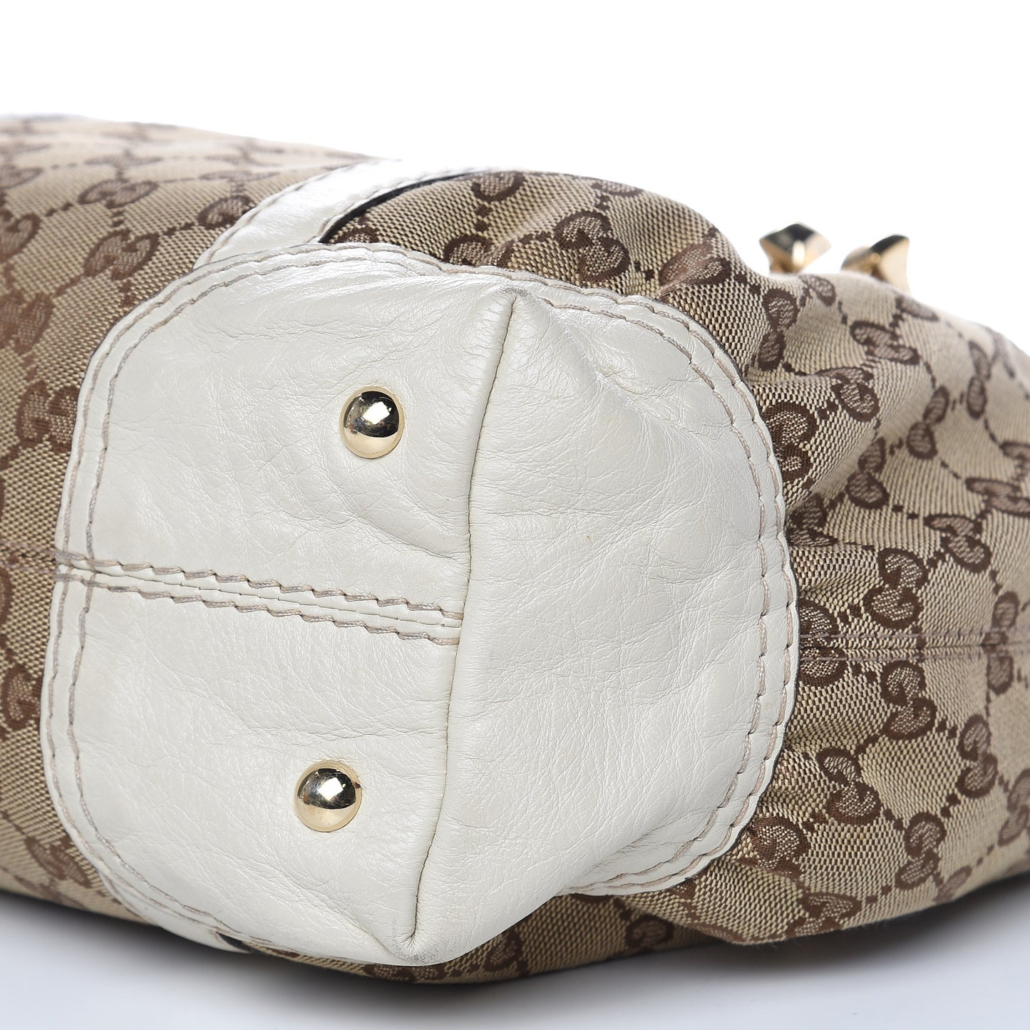 Monogram Equestrian Horseshoe Bowler White