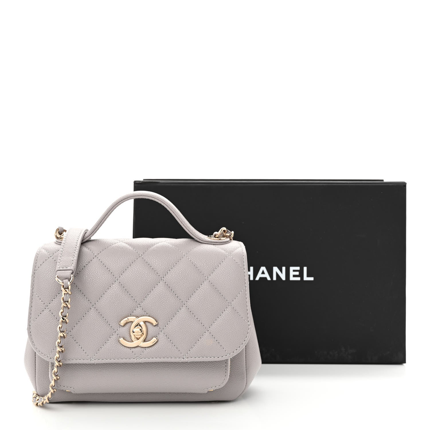 Chanel Caviar Quilted Small Business Affinity Flap Grey 11 of 11