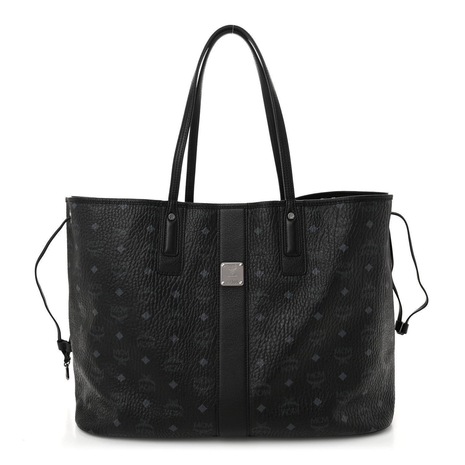MCM Visetos Large Liz Reversible Shopper Tote Black 1 of 17