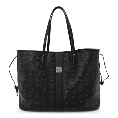 MCM Visetos Large Liz Reversible Shopper Tote Black 1 of 17