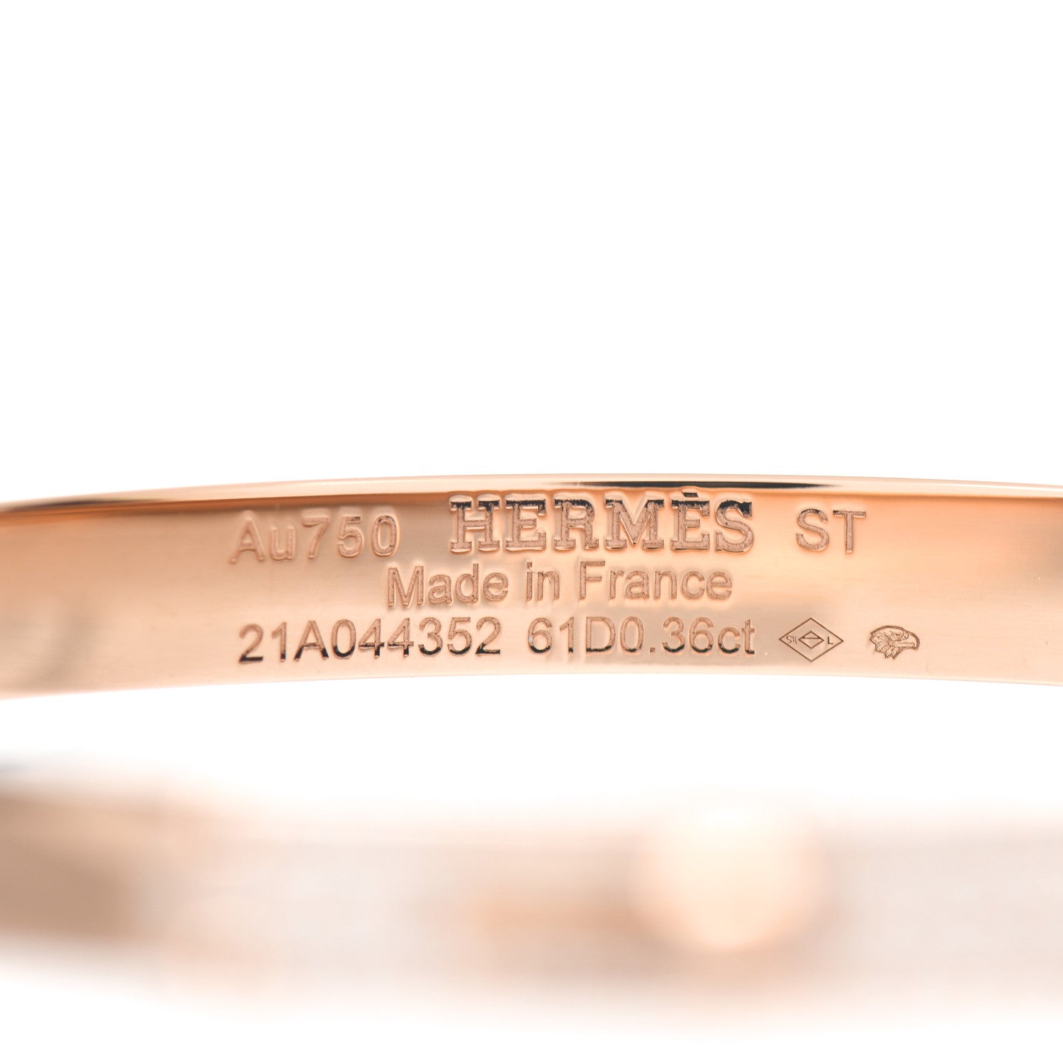 Hermes 18K Rose Gold Diamond PM Kelly Pave Bracelet ST 4 of 5