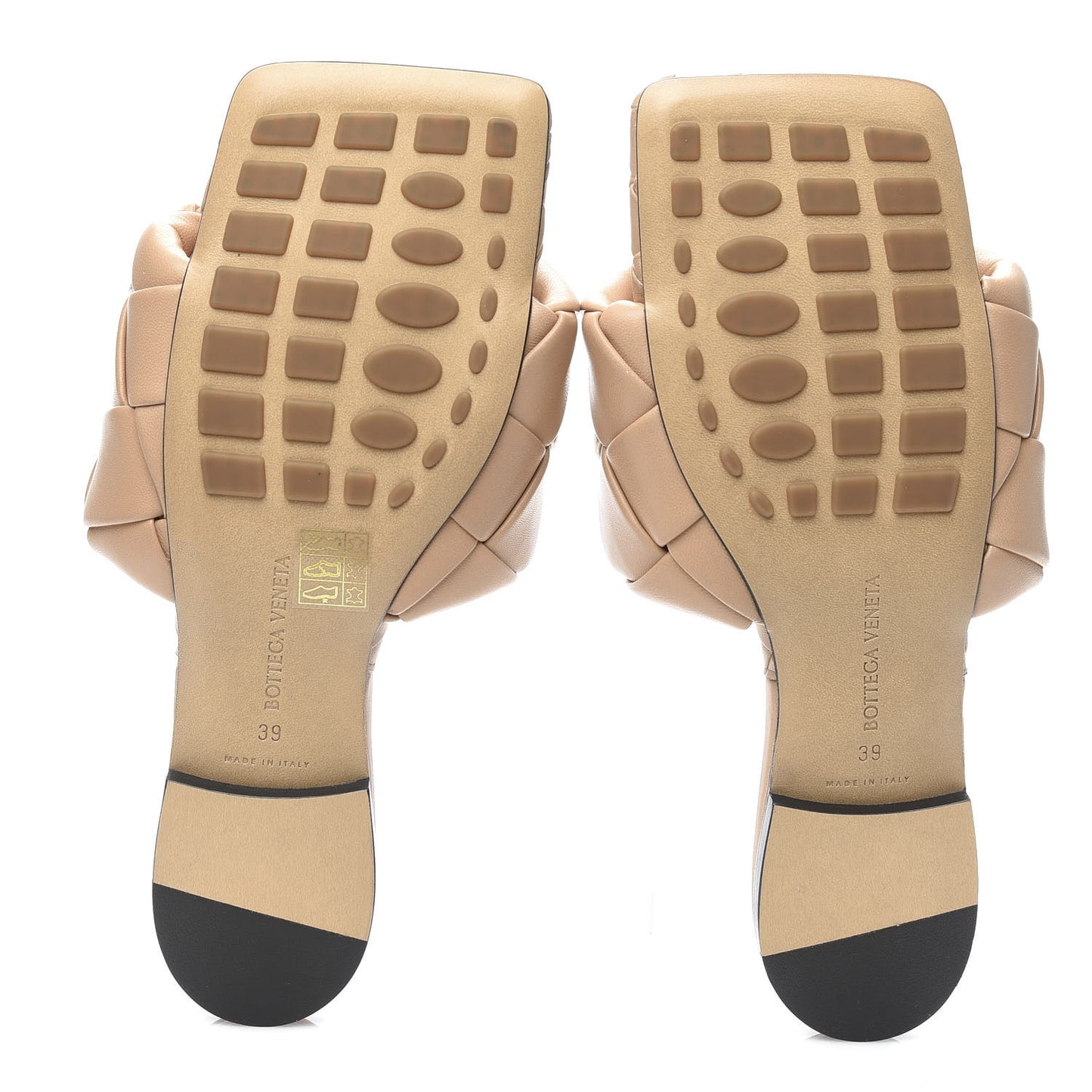Nappa Maxi Intrecciato Lido Flat Sandals 39 Slipper