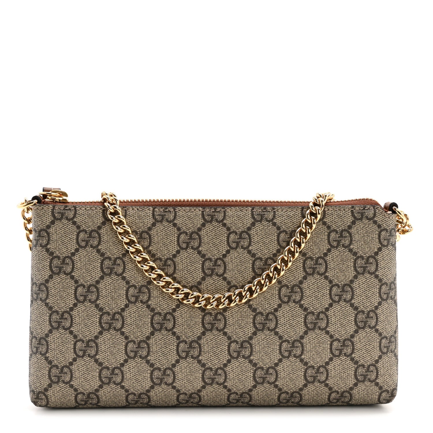 Gucci GG Supreme Monogram Wrist Wallet  Brown 1 of 13