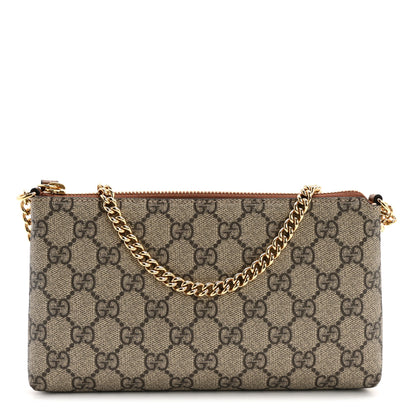Gucci GG Supreme Monogram Wrist Wallet  Brown 1 of 13