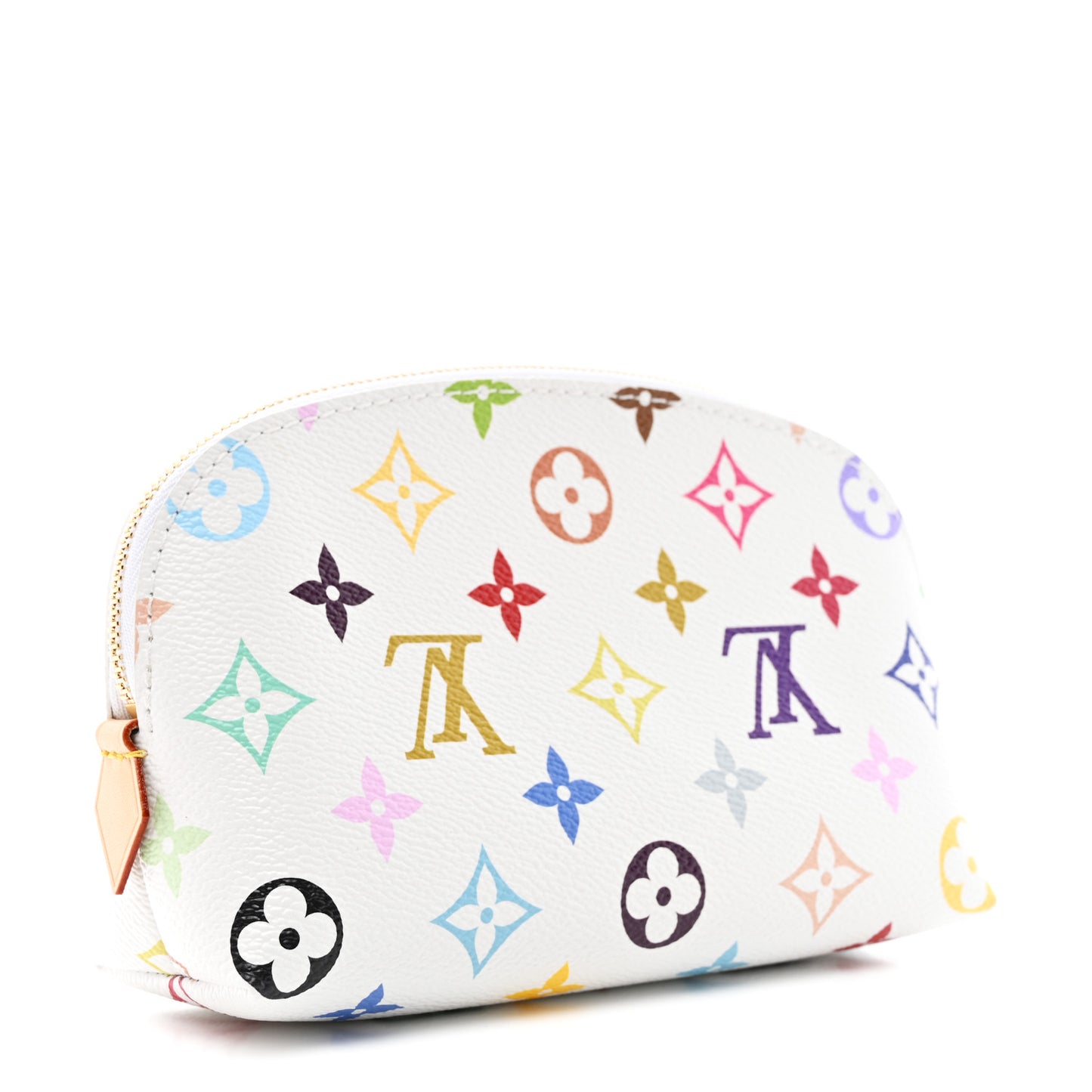 LV x TM Monogram Multicolor Cosmetic Pouch PM White
