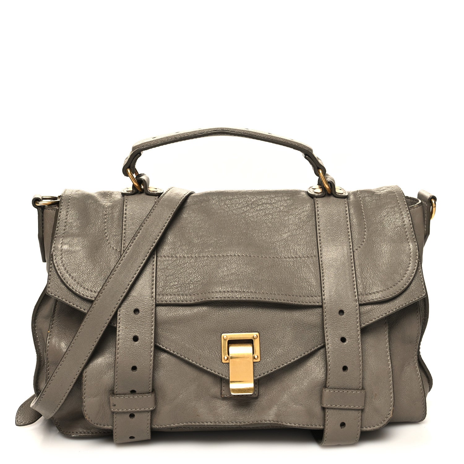 Proenza Schouler Lambskin Medium PS1 Satchel Smoke 1 of 14
