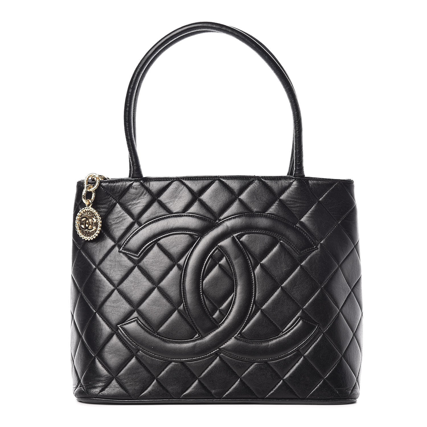Chanel Lambskin Quilted Medallion Tote Black 1 of 13