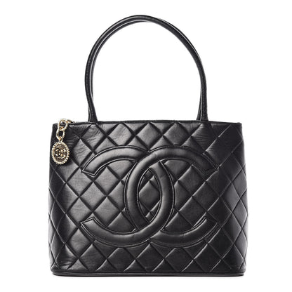 Chanel Lambskin Quilted Medallion Tote Black 1 of 13