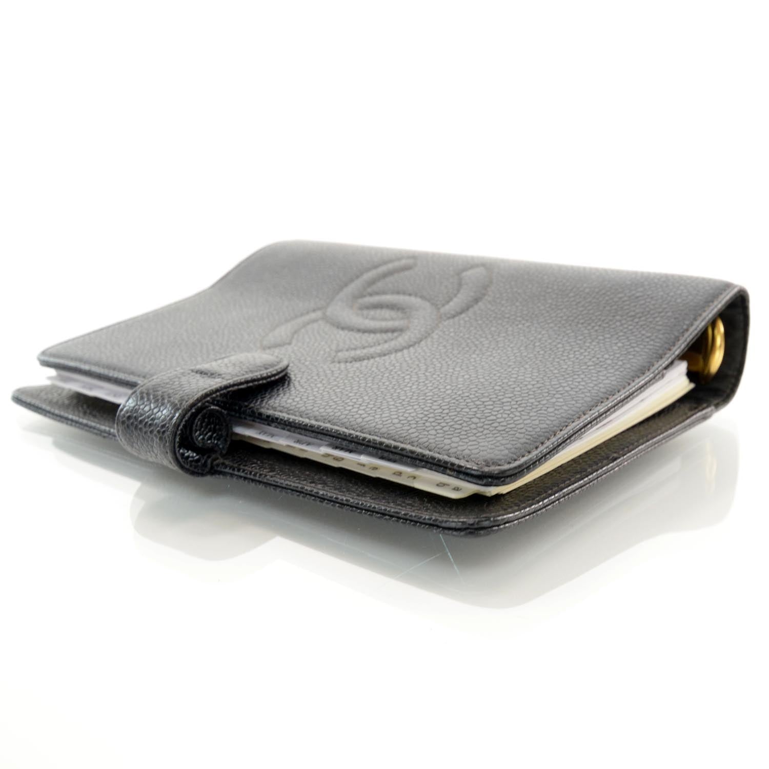 Chanel Caviar CC Ring Agenda Planner Black 3 of 8