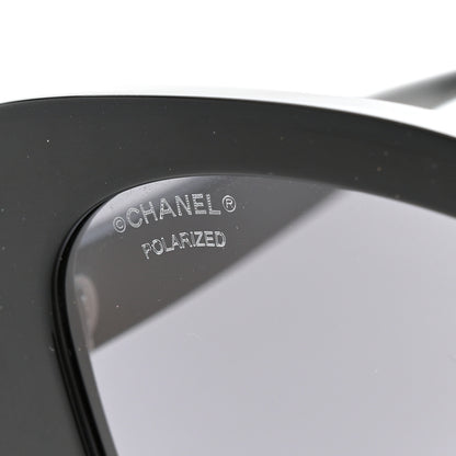 Chanel Acetate Strass Polarized Square Sunglasses 5422-B Black 7 of 8