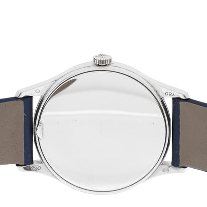 Patek Philippe 18K White Gold Satin Diamond 33mm Calatrava Automatic Watch Midnight Blue 4896G-001 4 of 5