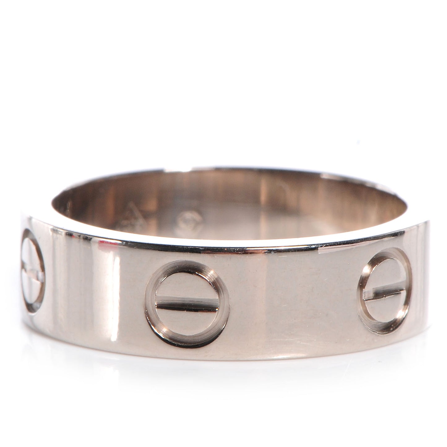 18K White Gold 5.5mm LOVE Ring 52 6