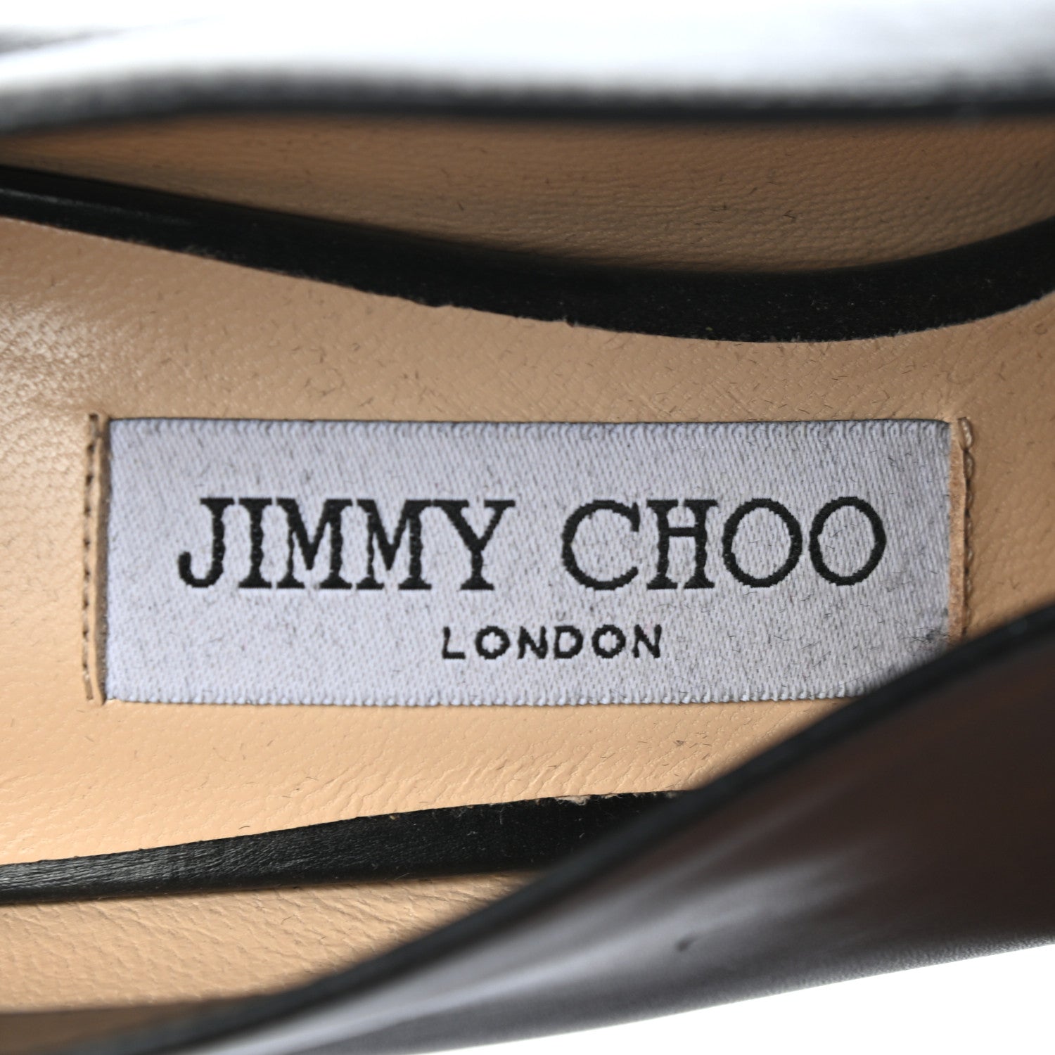 Jimmy Choo Shiny Calfskin Lark 100 Pumps 35.5 Black 7 of 7