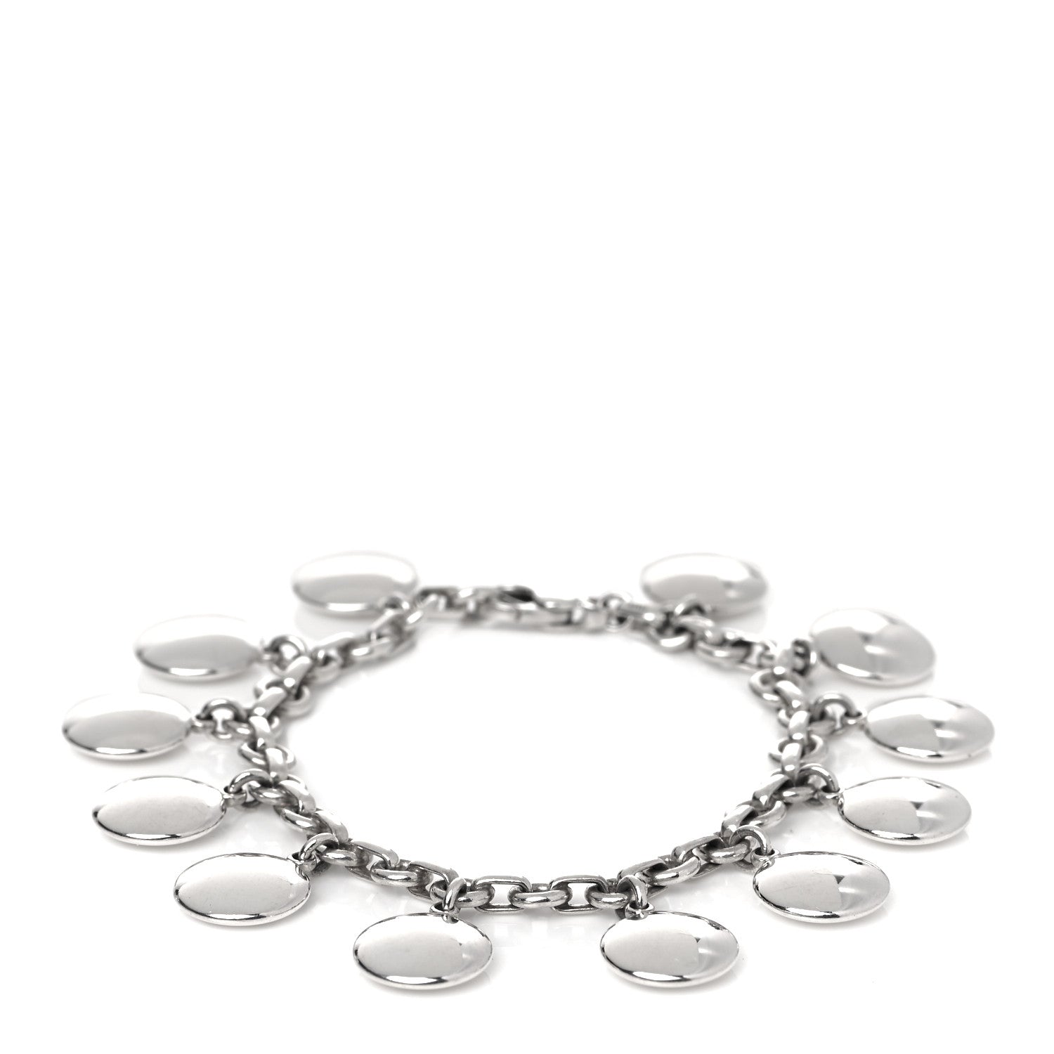 Tiffany Sterling Silver Multi Disc Charm Bracelet 1 of 7