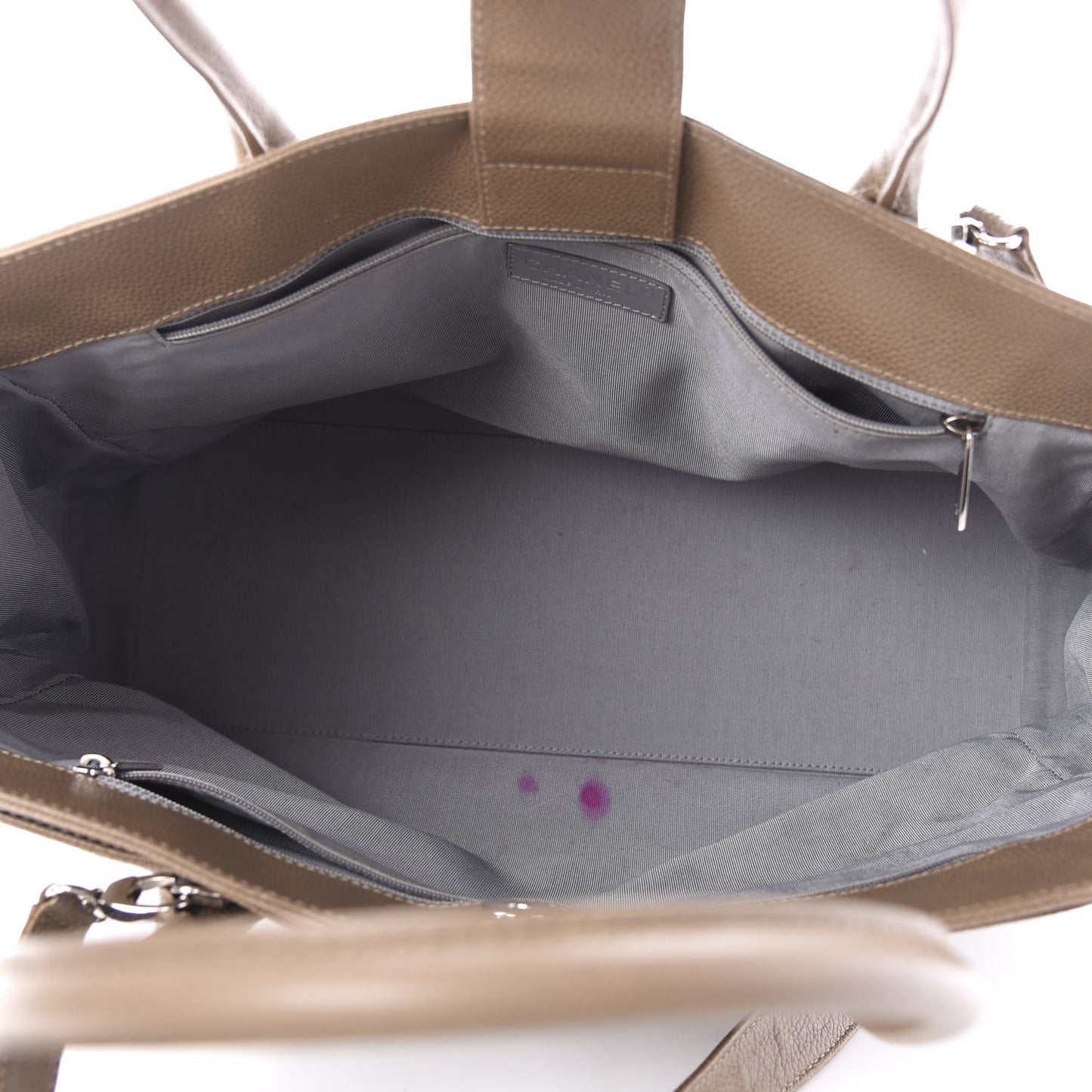 Calfskin Cerf Executive Shopper Tote Beige