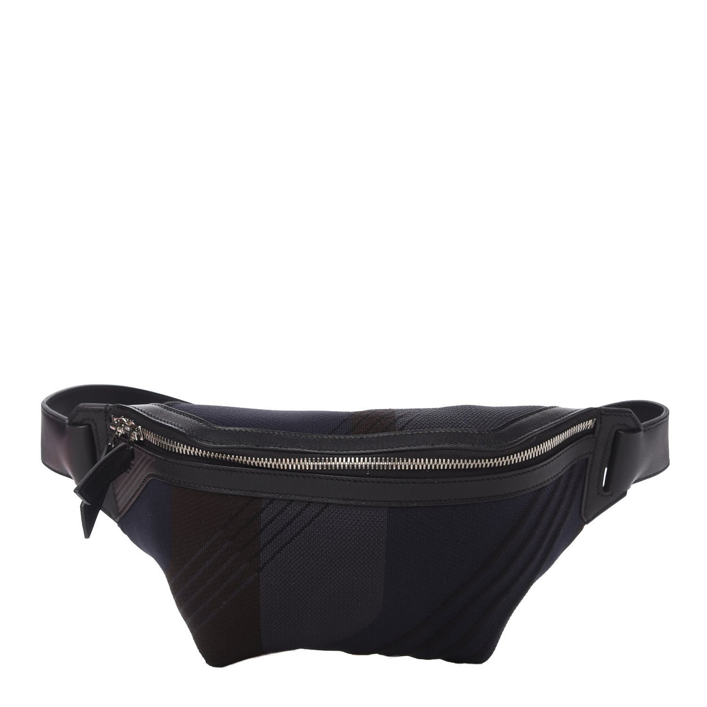 Dynamo Technical Canvas Allegretto Calfskin Cityslide Belt Bag Plomb Bleu Nuit Black