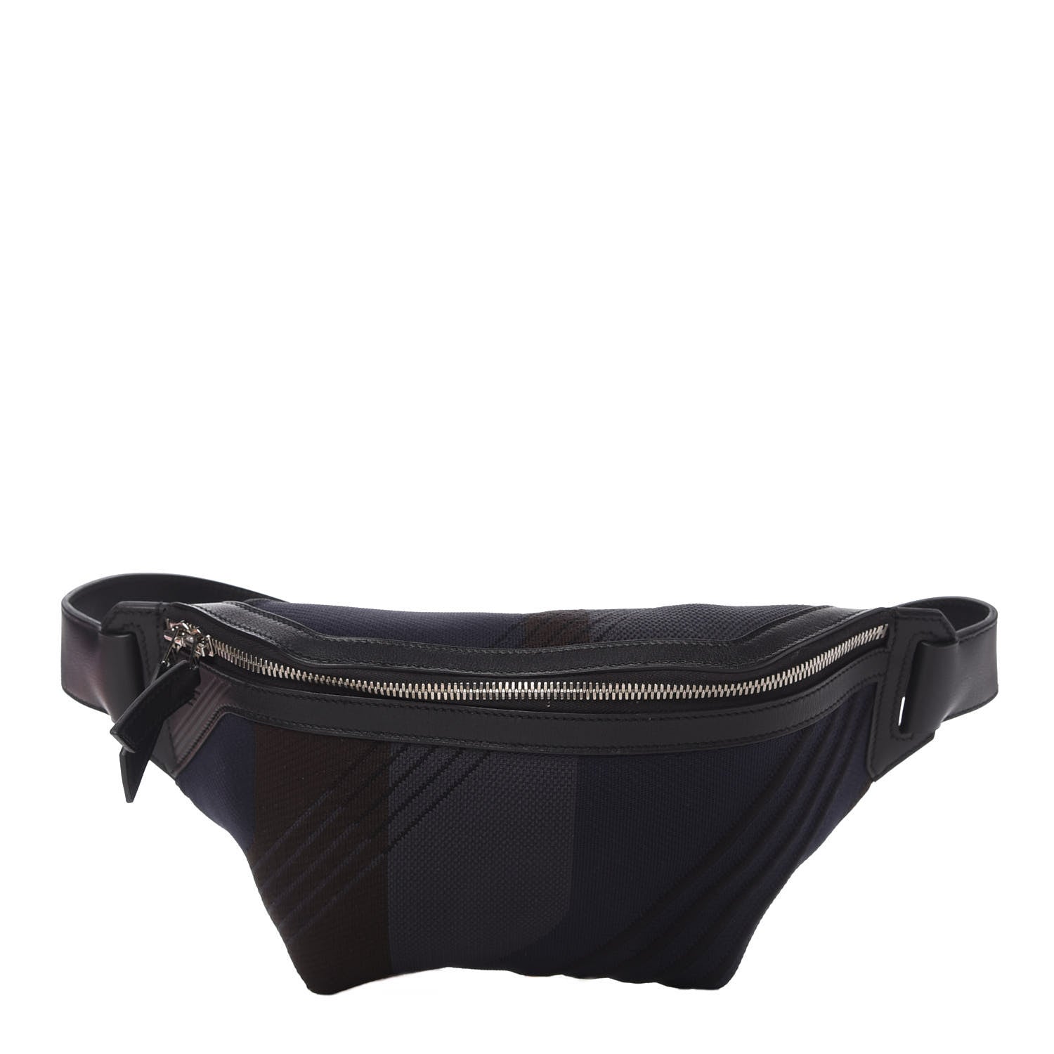 Hermes Dynamo Technical Canvas Allegretto Calfskin Cityslide Belt Bag Plomb Bleu Nuit Black 1 of 10