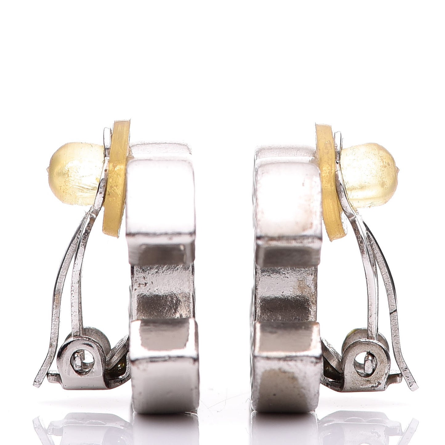 CC Clip On Earrings Silver