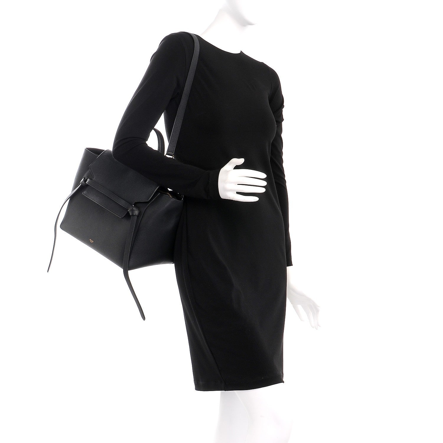 Celine Grained Calfskin Mini Belt Bag Black 2 of 17