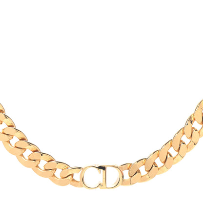 Christian Dior Metal Danseuse Etoile Chain Choker Necklace Gold 1 of 4