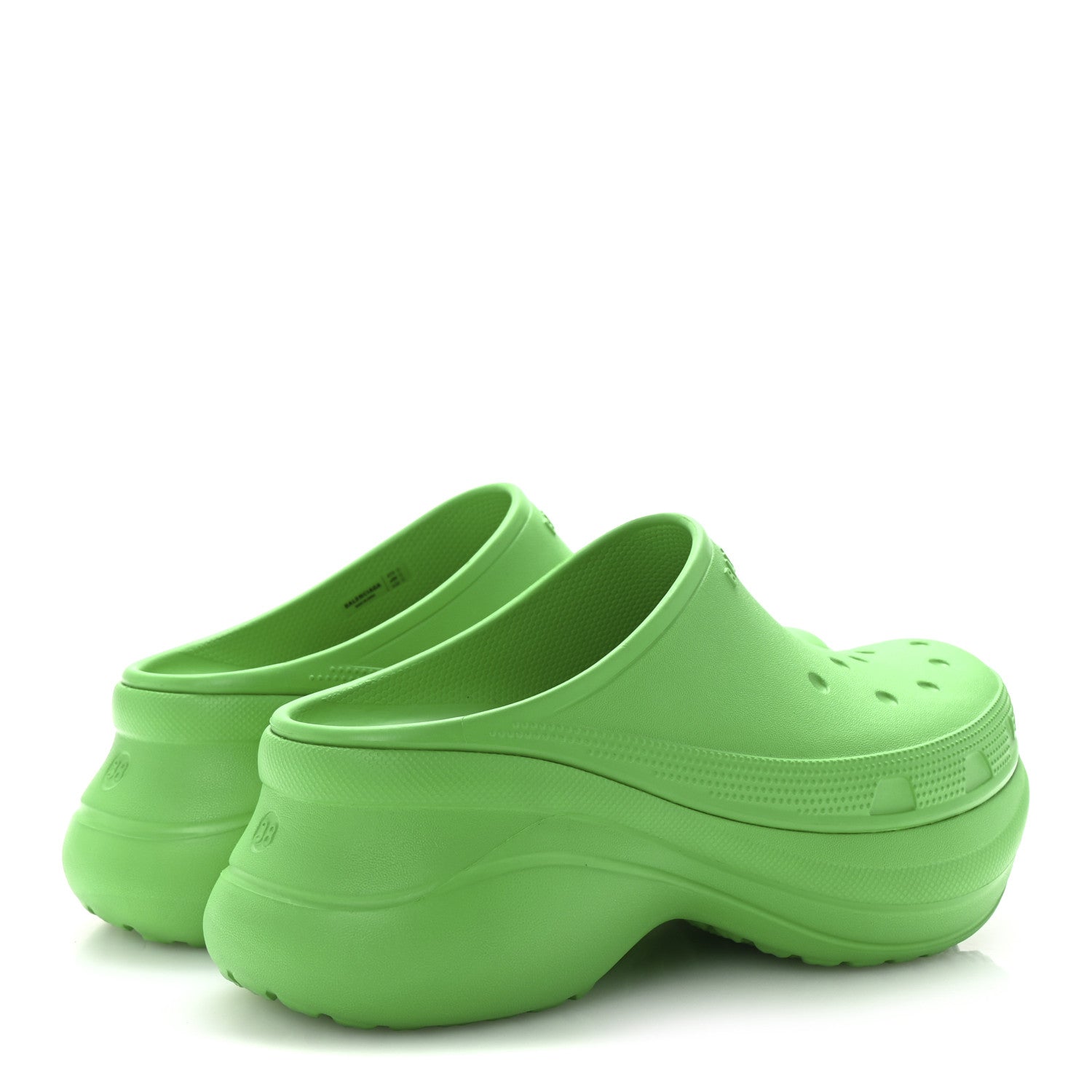 Balenciaga X CROCS Rubber Womens Mules 38 Grass Green 5 of 10