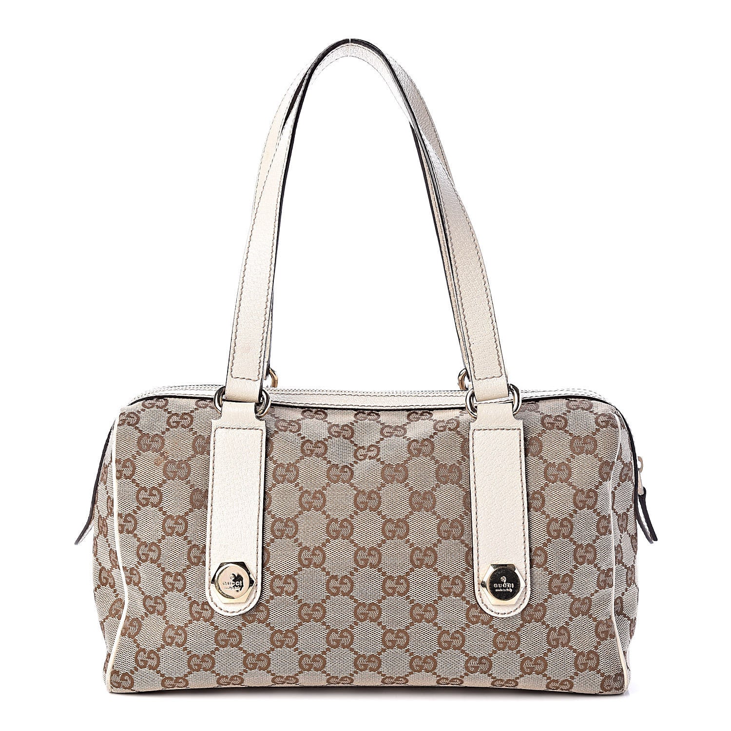 Gucci Monogram Small Charmy Boston White 1 of 10