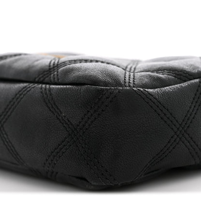 Saint Laurent Grained Lambskin Quilted Mini Becky Double Zip Bag Black 10 of 11