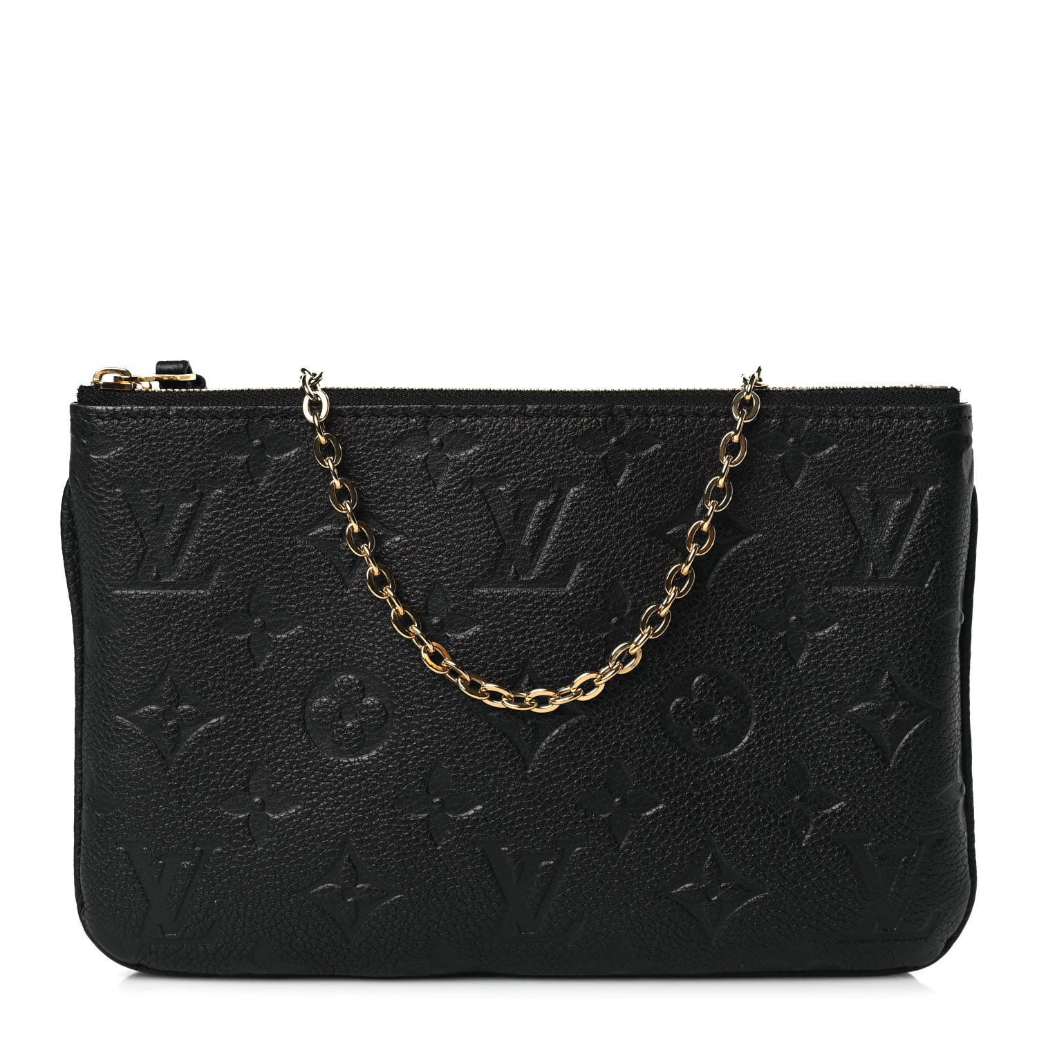 Louis Vuitton Empreinte Double Zip Pochette Black 1 of 10
