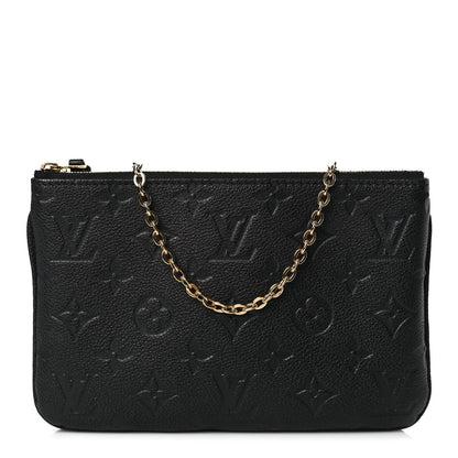 Louis Vuitton Empreinte Double Zip Pochette Black 1 of 10