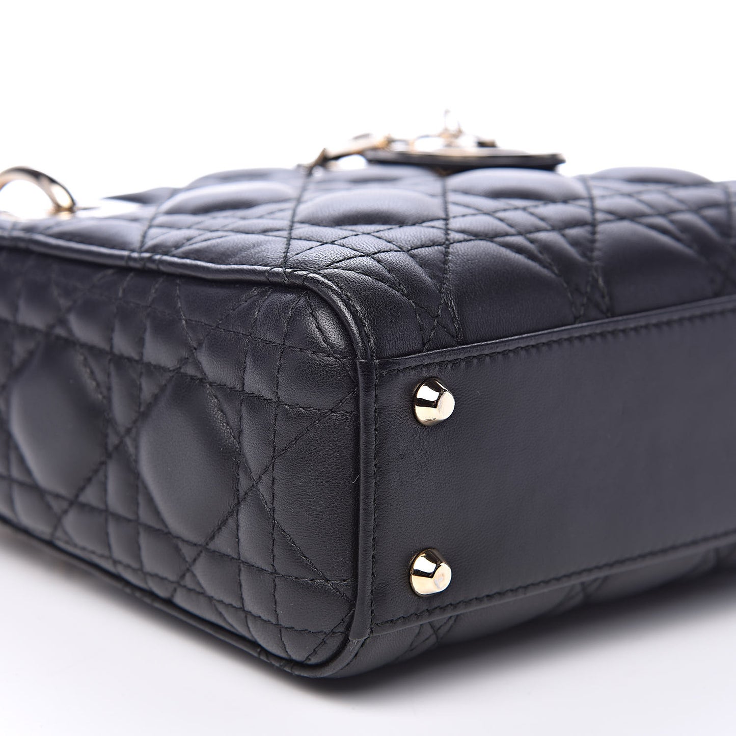 Lambskin Cannage Mini Lady Dior Black