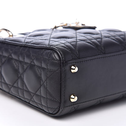 Christian Dior Lambskin Cannage Mini Lady Dior Black 8 of 12
