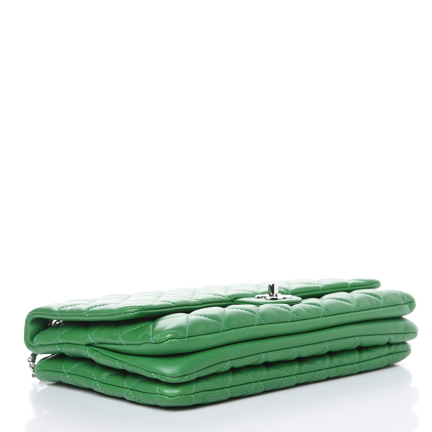 Calfskin Quilted Tender Touch Flap Bag Green