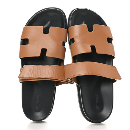 Hermes Calfskin Mens Chypre Sandals 40 Naturel 2 of 11