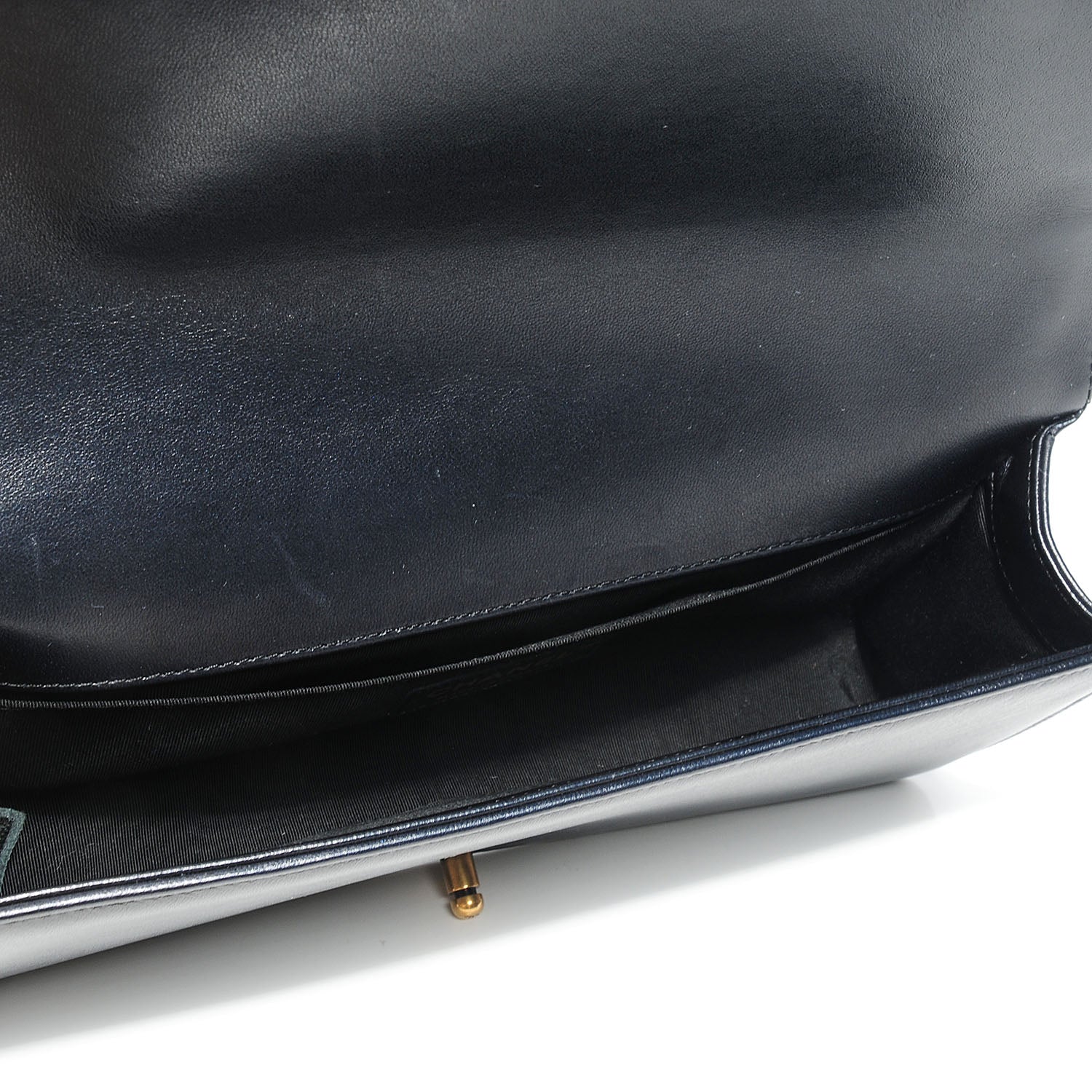 Chanel Lambskin Quilted Boy Flap Clutch Black 8 of 8
