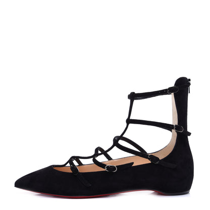 Christian Louboutin Veau Velours Toerless Muse Ballerina Flats 35.5 Black 1 of 12