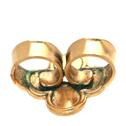 Louis Vuitton Metal Nanogram Hoop Earrings Gold 6 of 6