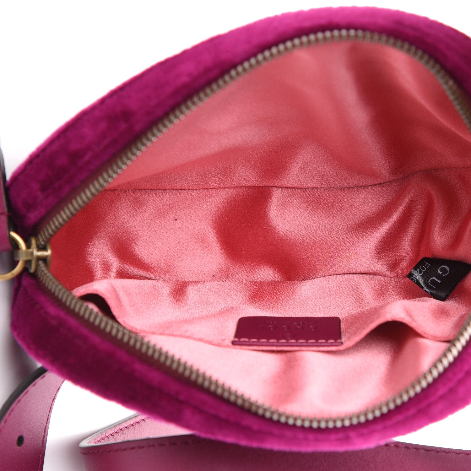 Gucci Velvet Matelasse GG Marmont Belt Bag 75 30 Fuchsia Violet Cyclamen 4 of 9