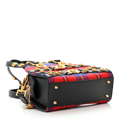 Versace Tartan Small Medallion Tribute Bowling Bag Red 4 of 14