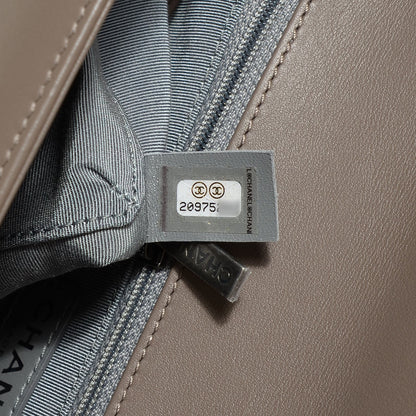 Chanel Calfskin Chevron Large Boy Flap Grey 8 of 8