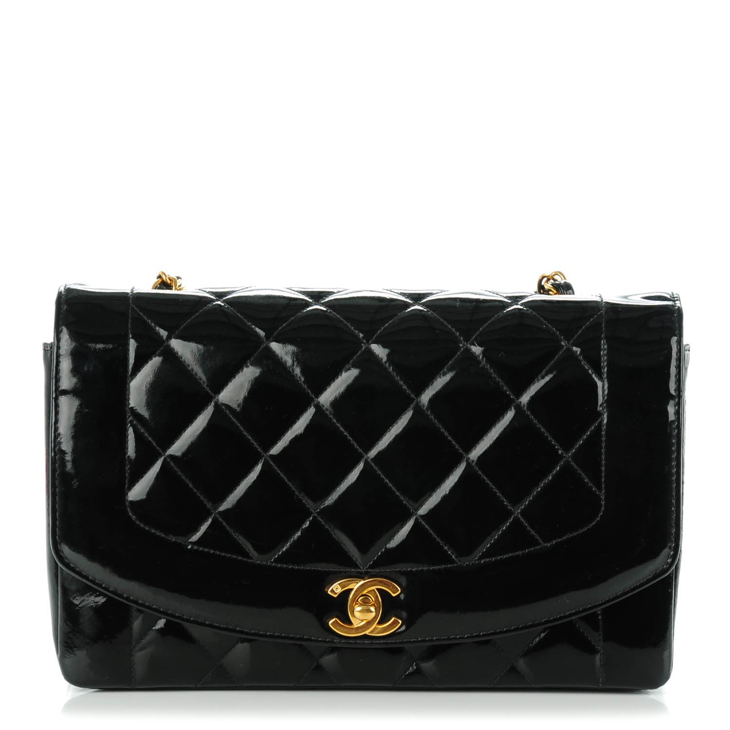 Chanel Patent Medium Single Flap Black 1 of 7
