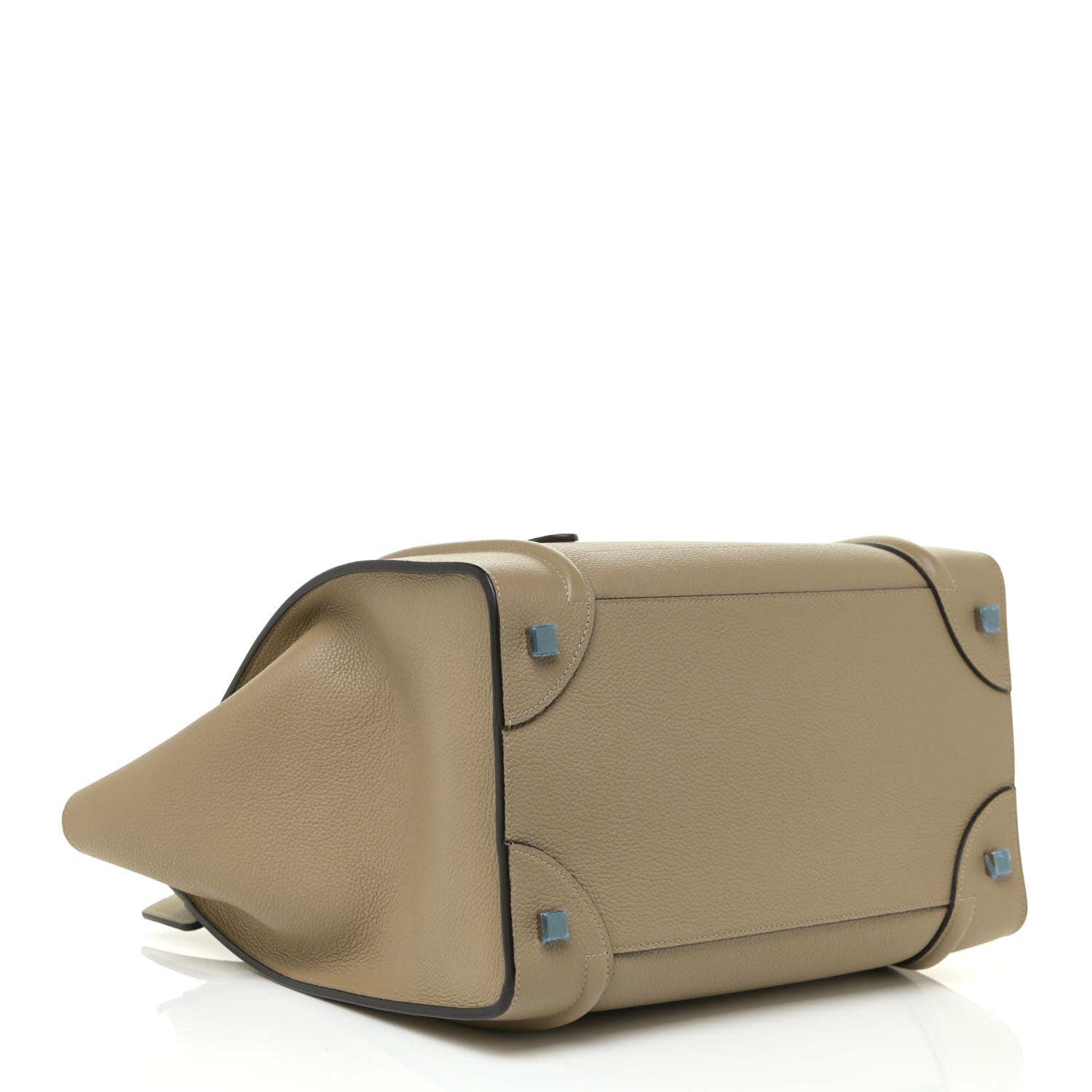 Celine Drummed Calfskin Mini Luggage Taupe 4 of 13
