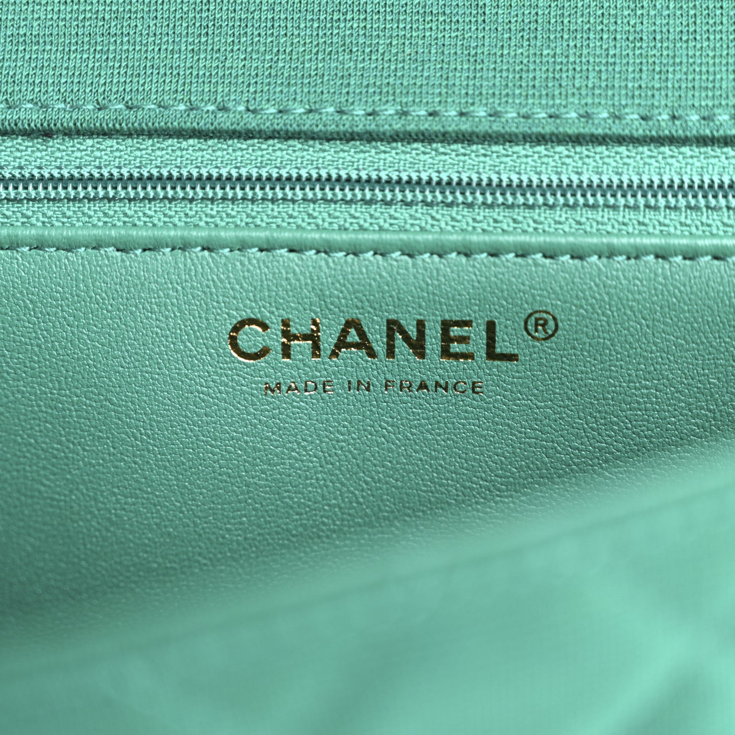 Chanel Wool Jersey Quilted Flap Clutch Green 6 of 7